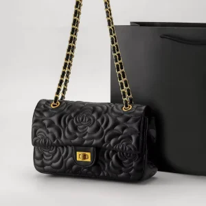 Classic Camellia Flower Crossbody Bag Diamond Quilting Bags Women Fashion Classic Chain Shoulder Bags