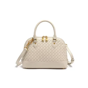 Classic Fashion Hand woven Patchwork Handbag Simple Light Luxury Style Shoulder Bag Versatile Crossbody Shell Bag