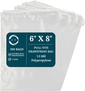 Clear Drawstring Bags Durable Waterproof Reusable Storage Pouches for Clothing Home Textiles Travel Organization