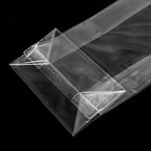 Clear Flat Square Box Bottom Cellophane Bag for Candy Rread Snack or with Cardboard