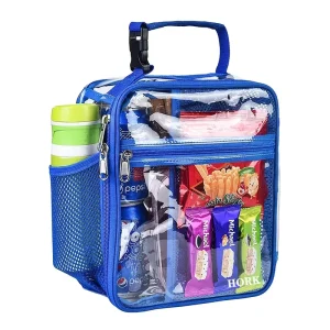 Clear Lunch Bags for Work See Through Plastic Lunch Box Transparent Lunch Bags for Men and Women Children