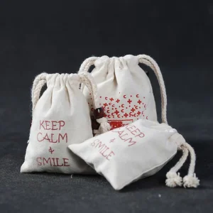 Cloth Drawstring Bags Cotton Dust Bag Cotton Pouch Package Custom Calico Cotton Canvas Bag With Draw String