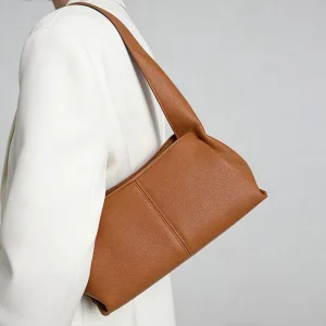 Cloud Bag Niche Design Women’s Shoulder Bag Fashionable Soft Leather Underarm Cross-border Single Strap Polyester ZIP