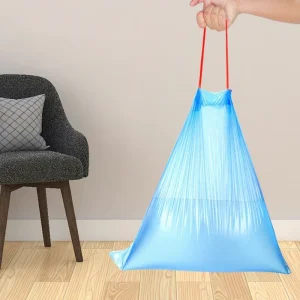 Colorful Plastic Drawstring Trash Bags on Roll Thick for Home Office