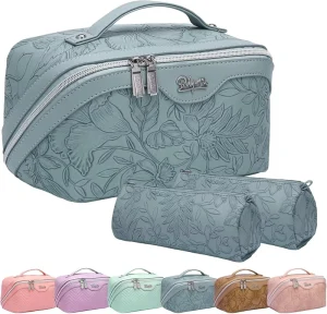 Cosmetic Bag Customize Soft PU Leather Pillow Toiletries Bags Travel Portable Waterproof Makeup Hand Bag for Women