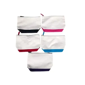 Cosmetic Ziplock Storage Pouch Colorful Heavy Canvas Bag for American Mahjong Tiles Custom