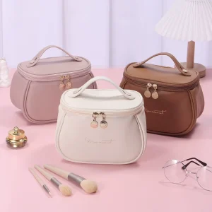 Cosmetics Bag Waterproof Portable Pu Leather Large Makeup Bag Travel Cosmetic Bags Washbag for Women