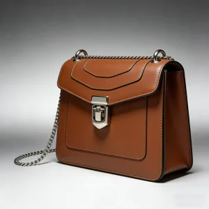 Crackle Leather Mini Satchel Vintage Metal Buckle Top Handle Bag Versatile Crossbody Bag Premium Finish for Work Dating