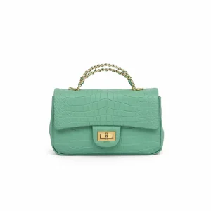 Crocodile Belly Small Fragrant Style Handbag Made of Genuine Leather Fashionable and Versatile Women’s Shoulder Bag