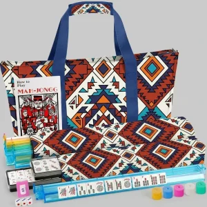 Cross-Border American-Style Modern Ultra-Light Foldable Eco-Friendly Durable Three-Piece Polyester Mahjong Makeup Bag Set