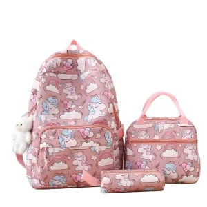 Cross Border New Style Fashion Cartoon Handheld Lunch Bag Double Shoulder Bag Pressure Relieving Large Capacity Nylon Durable