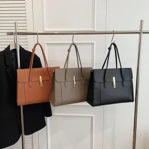 Cross border European and American Large capacity Tote Bag Simple and Stylish Handbag Casual Women’s Shoulder Bag