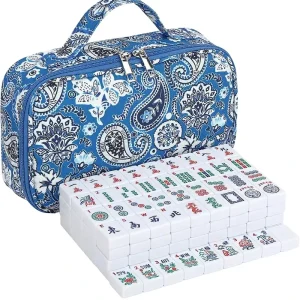Cross border Explosive Cashew Mahjong Storage Bag Large Capacity Polyester Floral Design Portable Handbag Travel Cosmetic China
