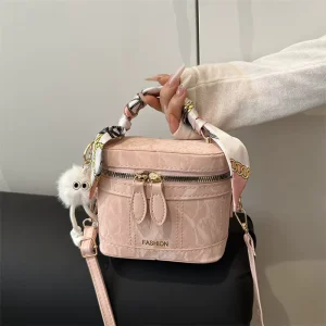 Cross-border Versatile Box Bag Trendy Womens Should Bag Luxurious Textured Small square Zipper Polyester