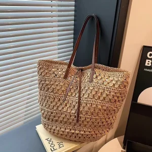 Cross-border of New Model Purely Hand-woven Simple and Elegant Single-shoulder Bag for Beach Use