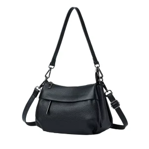 Crossbody Bags for Women Genuine Leather Shoulder Messenger Bag Plain Casual Satchel Purse