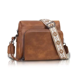 Crossbody Bags for Women MultiPockets Purses for Women Vegan Leather Shoulder Bag