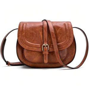 Crossbody Bags for Women Small Saddle Purse and Boho Cross Body Handbags Vegan Leather