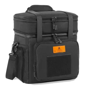 Custom 600D Waterproof Leakproof Tactical Expandable Insulated Cooler Lunch Bag Durable Soft Letter Pattern Adults