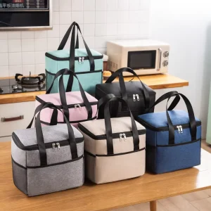 Custom Big Capacity Cooler Bag Waterproof and Eco friendly Lunch Bag Portable Insulated Thermal Bento Lunch Bags for Adults