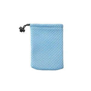 Custom Blue Nylon Mesh Bag Small Drawstring Mesh Bag Pouch Eco Friendly Recycled Polyester Drawstring Mesh Bag for Packaging