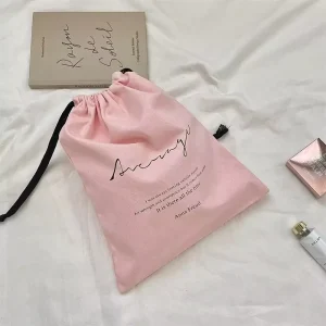 Custom Canvas Cotton Folding Drawstring Bag for Jewelry Storage for Travel Pouch Makeup Candy Gift Drawstring Dust Bag