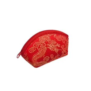 Custom Chinese Brocade Jewelry Pouch with Zipper Silky Purse Gift Bag for Elegant Touch for Your Precious Pieces