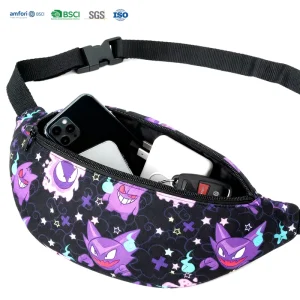 Custom Color Box Shape Anti-Theft Waist Bag Adjustable Unisex Crossbody Sling For Outdoor Travel & Daily Use