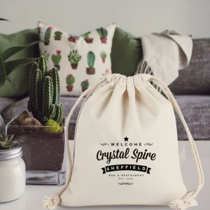 Custom Cotton Drawstring Dust Bag with logo Bolsa Antipolvo Carteras Grandes