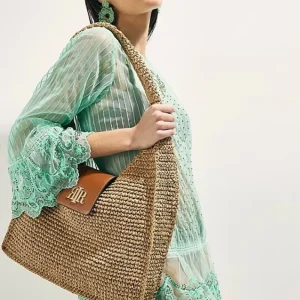 Custom Crochet Summer Natural Women Unisex Plain Color High Quality Fashionable Trending Handbag for Women