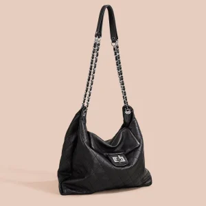 Custom Cross Shoulder Luxury Women Tote Bag Genuine Leather Bags Women Fashion Chain Metal Buckle for Handbag