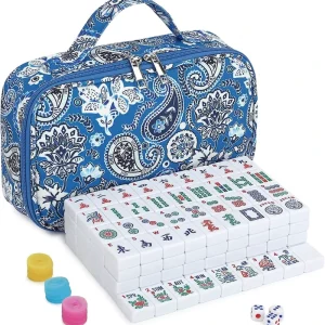 Custom Cross border Modern Microfiber Mahjong Storage Bag Large Capacity Multi functional Portable Handbag Travel Cosmetic Wash