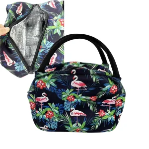 Custom Design Full Color Printing Neoprene Insulated Lunch Tote Bag Portable Lunch Cooler Bag with Handle