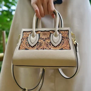 Custom Designer Genuine Leather Handmade Fashionable Tote Shoulder Bag Snail Brand Anti-Theft