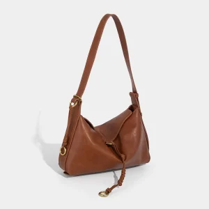 Custom Designer Handbag Clamshell with Rope Hobo Women Hand Bag Design Fashion Pu Leather Shoulder Bag for Ladies
