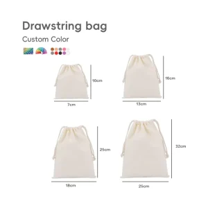 Custom Designer Small Hat Cotton Canvas Dust Bag Luxury Custom Drawstring for Handbag Backpack Shoes with logo