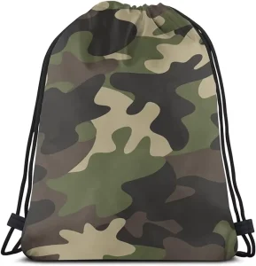 Custom Drawstring Backpack Sack Pack Camo Bag for Party and Sport Events