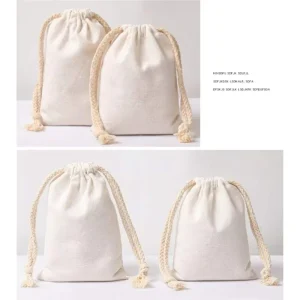 Custom Drawstring Bag Cotton Small Gift Bag for Packaging
