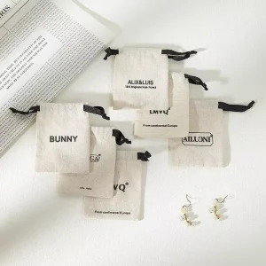Custom Drawstring Cotton Bags Canvas Jewelry Bags Drawstring Bags for Storage and Organization
