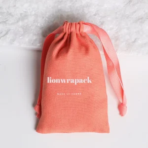 Custom Drawstring Cotton Jewellery Pouch Packaging Cotton Gift Pouches with Logo