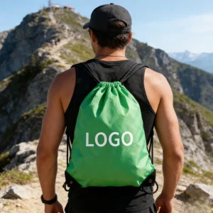 Custom Drawstring Travel Storage Polyester Bag Waterproof Sports Backpack Drawstring Bag