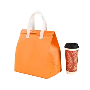 Custom Eco Non Woven Portable Insulation Aluminum Picnic Lunch Bag Takeaway Delivery Bag Insulated Cooler Bag for Food Drinks