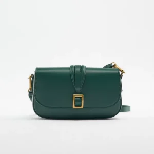 Custom Fashion High Quality PU Leather Ladies Crossbody Bag With Flap 14*22*4CM