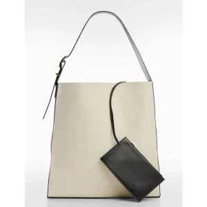 Custom Fashion Trend Portable Canvas With Leather Good Capacity High Quality Shoulder Bag for Women