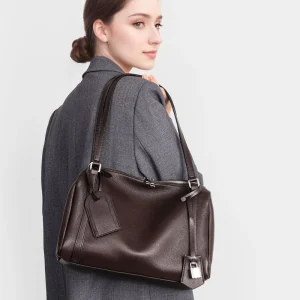 Custom First-Layer Genuine Leather Zipper Closure Soft Leather Korean-Style Shoulder/Crossbody Bag
