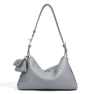 Custom Genuine Leather Exquisite High-End Crossbody Handbag Zipper Closure Single Strap Large Size for Daily Matching