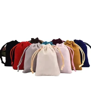 Custom Gift Drawstring Velvet Pouch Bag Velvet Jewelry Pouch Jewelry Velvet Pouch Bags With Logo