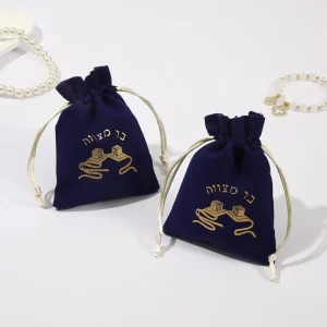 Custom Gold Logo Printed Black Velvet Jewelry Gift Drawstring Bag Reusable Black Flannel Necklace Earrings Packing Velvet Pouch