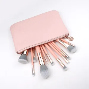 Custom High Quality Pouch Beauty Makeup Bag Zipper Closure Pu Leather Travel Professional Clutch Cosmetic Make up Bag for Ladies