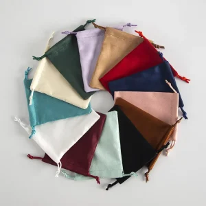 Custom Jewelry Bags Pouches Dense Silk Satin Textile Drawstring Closure Gift Bags Jewelry Wedding Favor Party 8X10cm